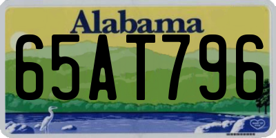 AL license plate 65AT796
