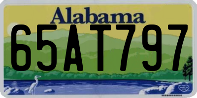 AL license plate 65AT797