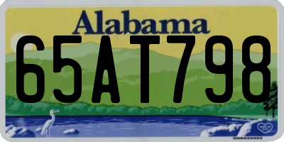 AL license plate 65AT798