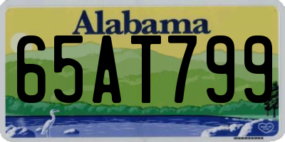 AL license plate 65AT799