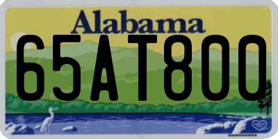 AL license plate 65AT800