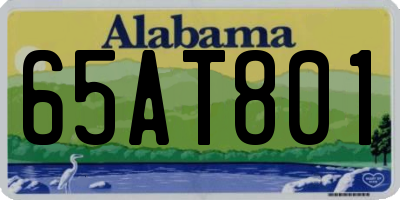 AL license plate 65AT801