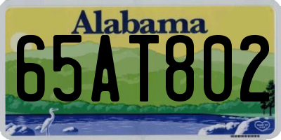 AL license plate 65AT802