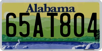 AL license plate 65AT804