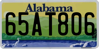 AL license plate 65AT806