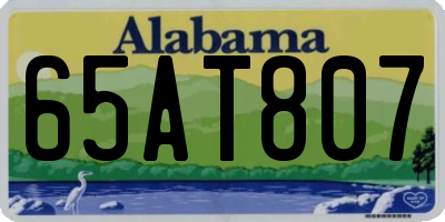 AL license plate 65AT807