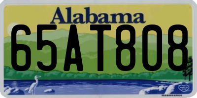 AL license plate 65AT808