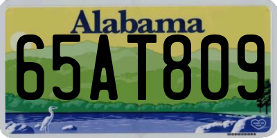AL license plate 65AT809