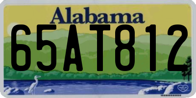 AL license plate 65AT812