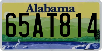 AL license plate 65AT814