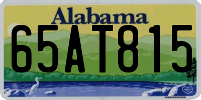 AL license plate 65AT815