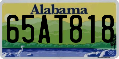 AL license plate 65AT818