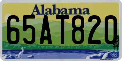 AL license plate 65AT820