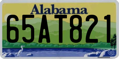AL license plate 65AT821