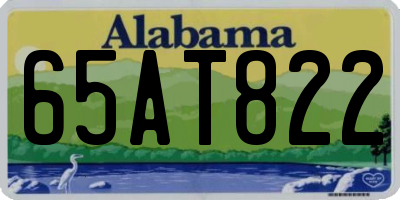 AL license plate 65AT822