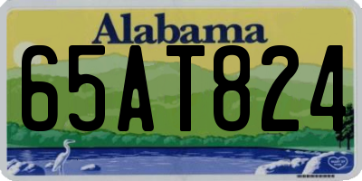 AL license plate 65AT824