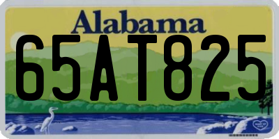 AL license plate 65AT825