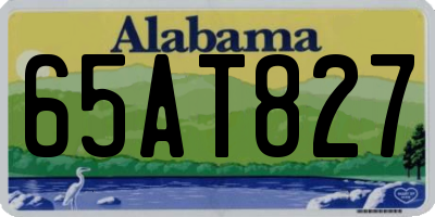 AL license plate 65AT827