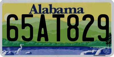 AL license plate 65AT829