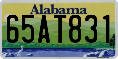 AL license plate 65AT831
