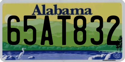 AL license plate 65AT832