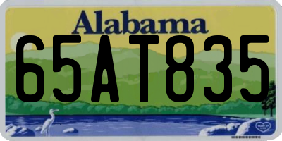 AL license plate 65AT835