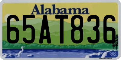 AL license plate 65AT836