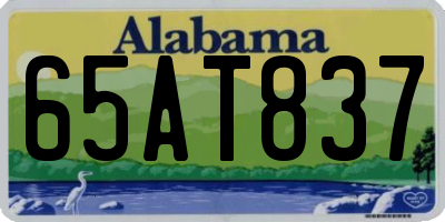 AL license plate 65AT837