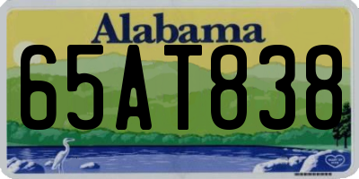 AL license plate 65AT838