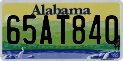 AL license plate 65AT840