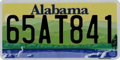 AL license plate 65AT841