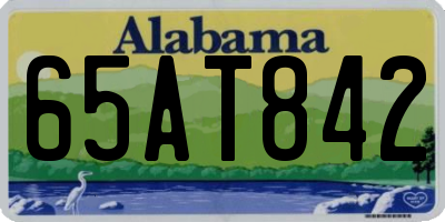AL license plate 65AT842