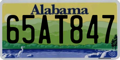 AL license plate 65AT847