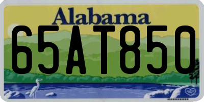 AL license plate 65AT850