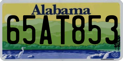 AL license plate 65AT853