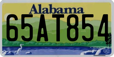 AL license plate 65AT854