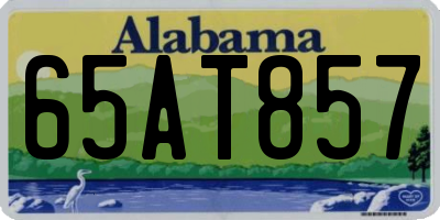 AL license plate 65AT857