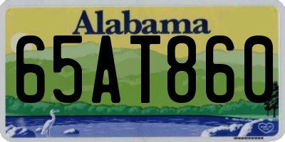 AL license plate 65AT860