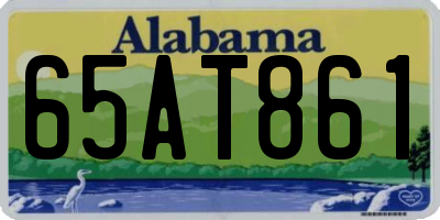 AL license plate 65AT861