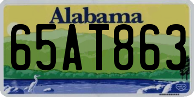 AL license plate 65AT863