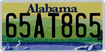 AL license plate 65AT865