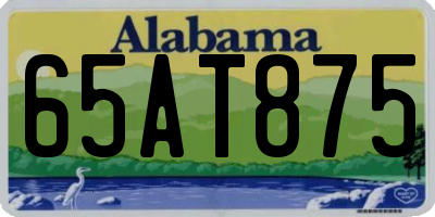 AL license plate 65AT875