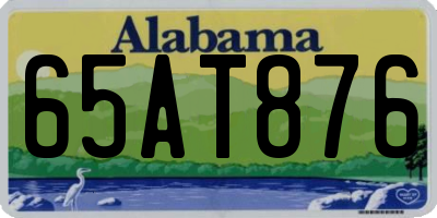 AL license plate 65AT876