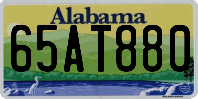 AL license plate 65AT880