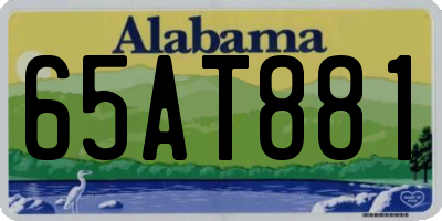 AL license plate 65AT881