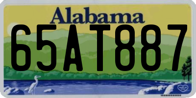 AL license plate 65AT887