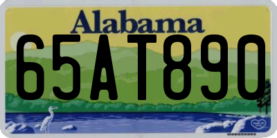 AL license plate 65AT890