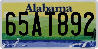 AL license plate 65AT892