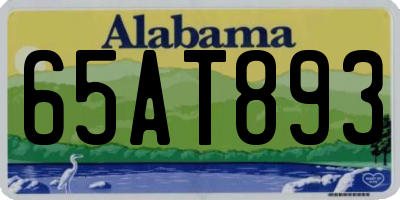 AL license plate 65AT893
