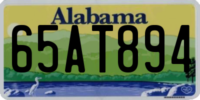 AL license plate 65AT894